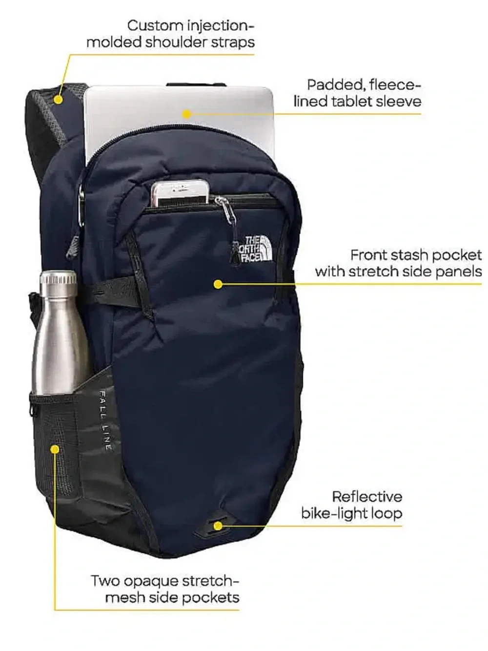 The North Face Fall Line Black Backpack